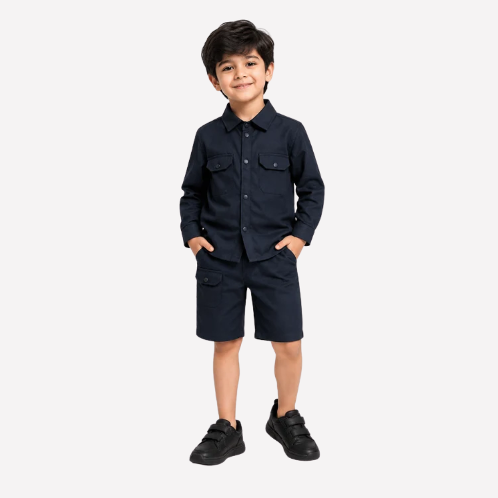 Boys 2 Piece Shirt & Shorts Set | Kids Casual Outfit