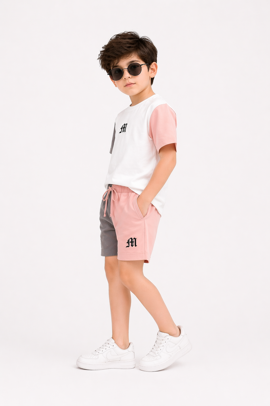 Boys Summer Co-Ord Set – Half Sleeve Color Block T-Shirt & Shorts  Trendy Kids Casual Outfit
