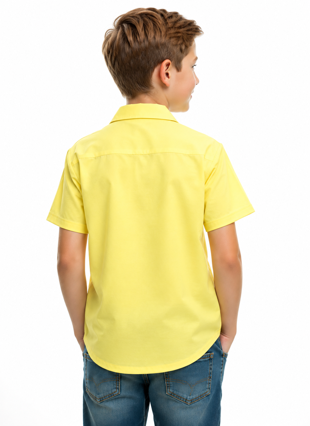 Boys Cuban Shirt - Yellow