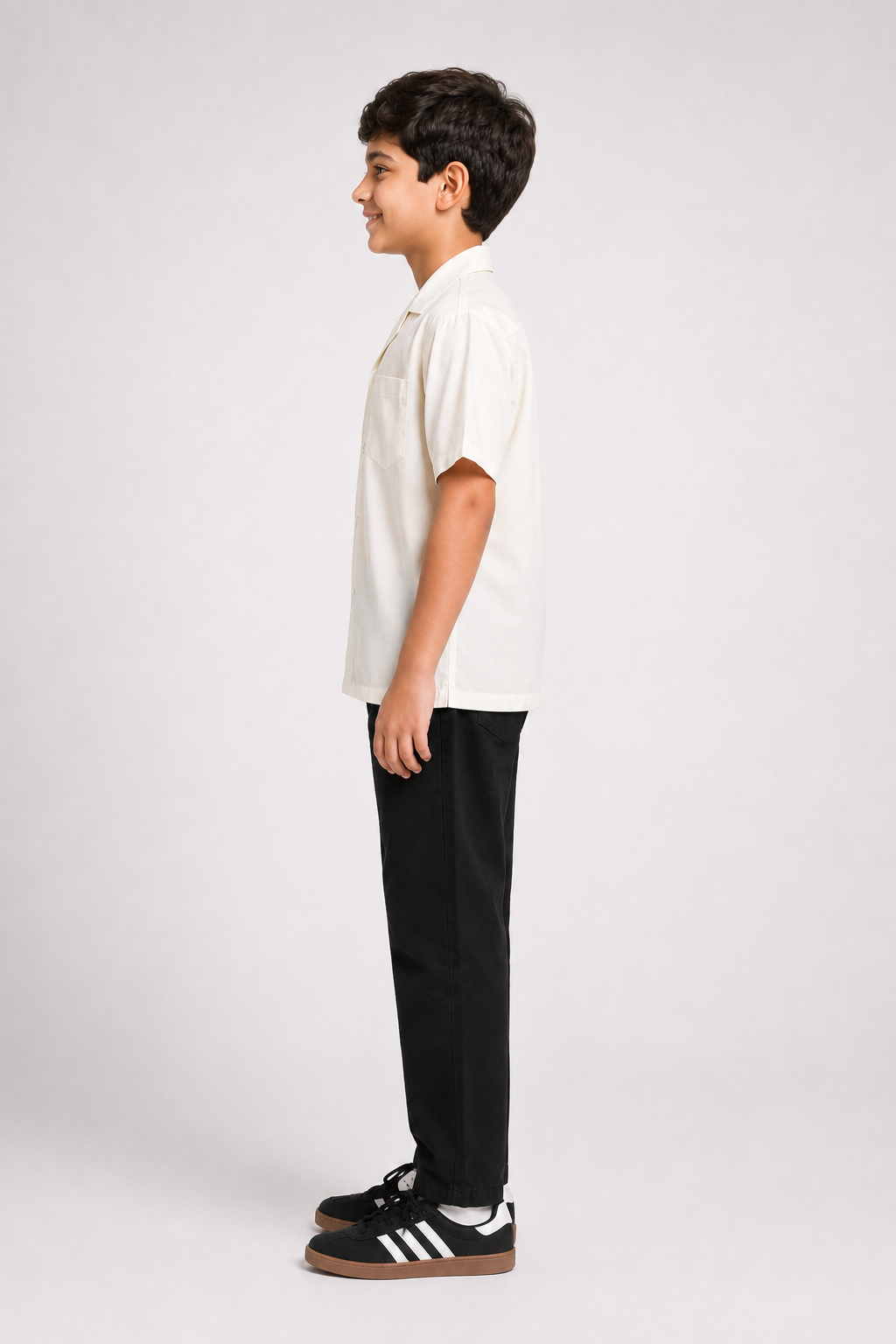 Boys Cuban Shirt - Cream