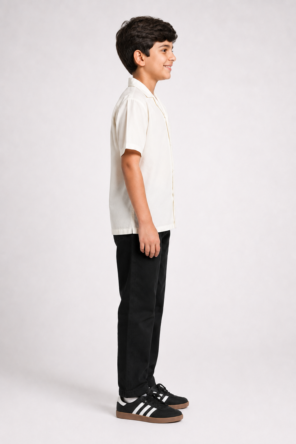 Boys Cuban Shirt - Cream