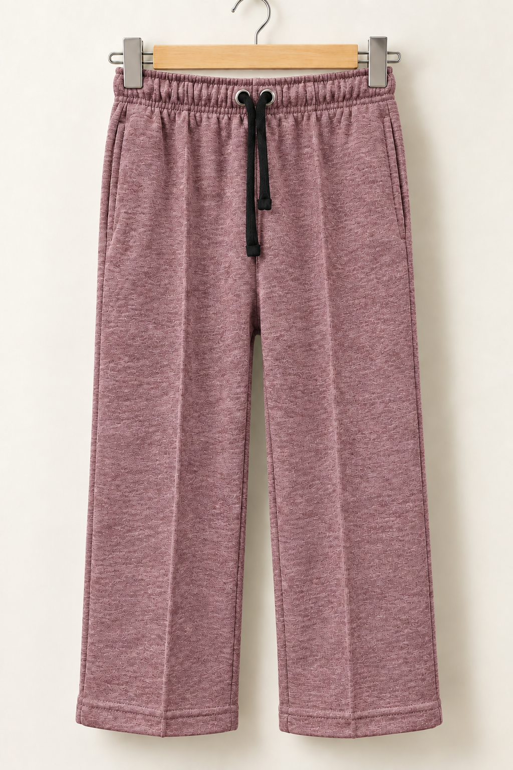 Kids Straight-Fit Terry Trousers – Dusty Mauve