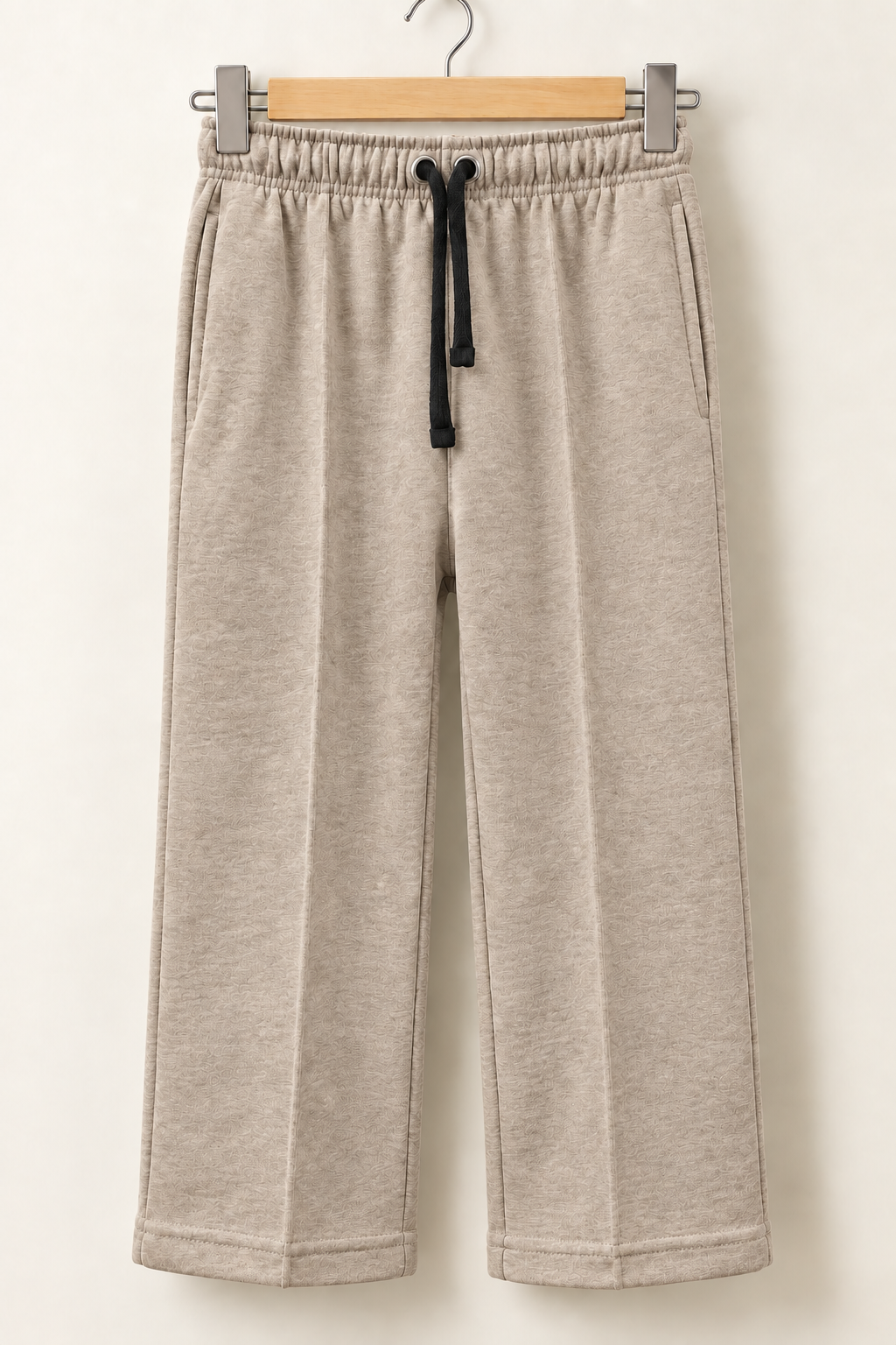 Kids Straight-Fit Terry Trousers – Brown