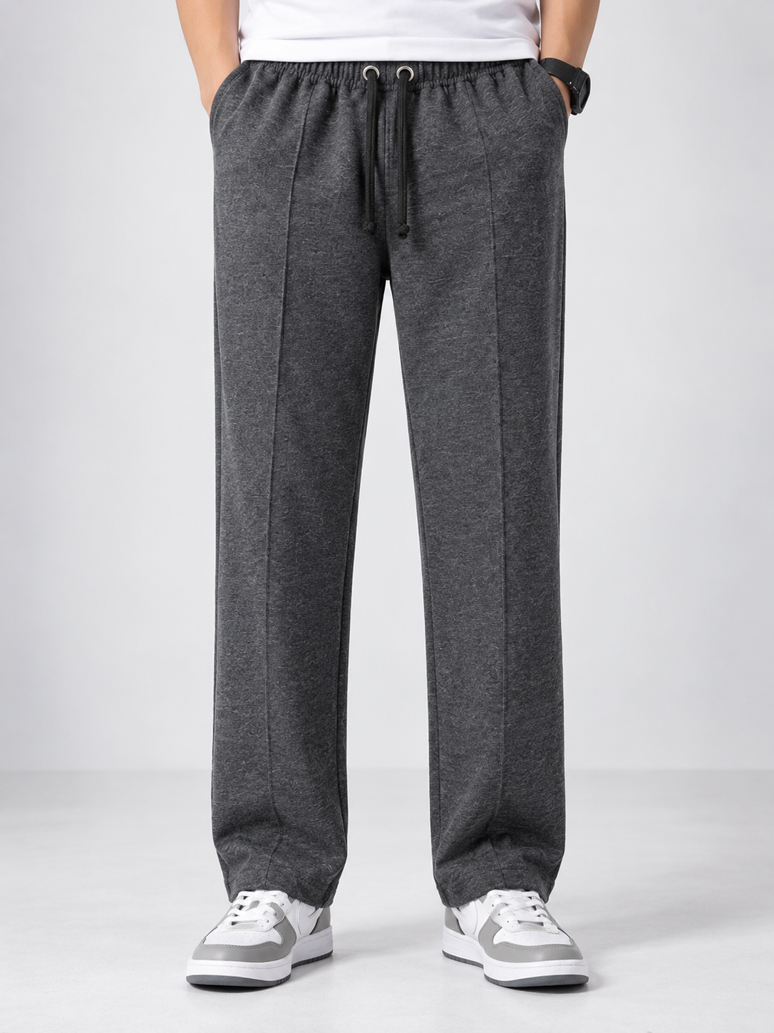 Men’s Straight Fit Terry Trousers – Pack of 3 | Comfortable Everyday Wear