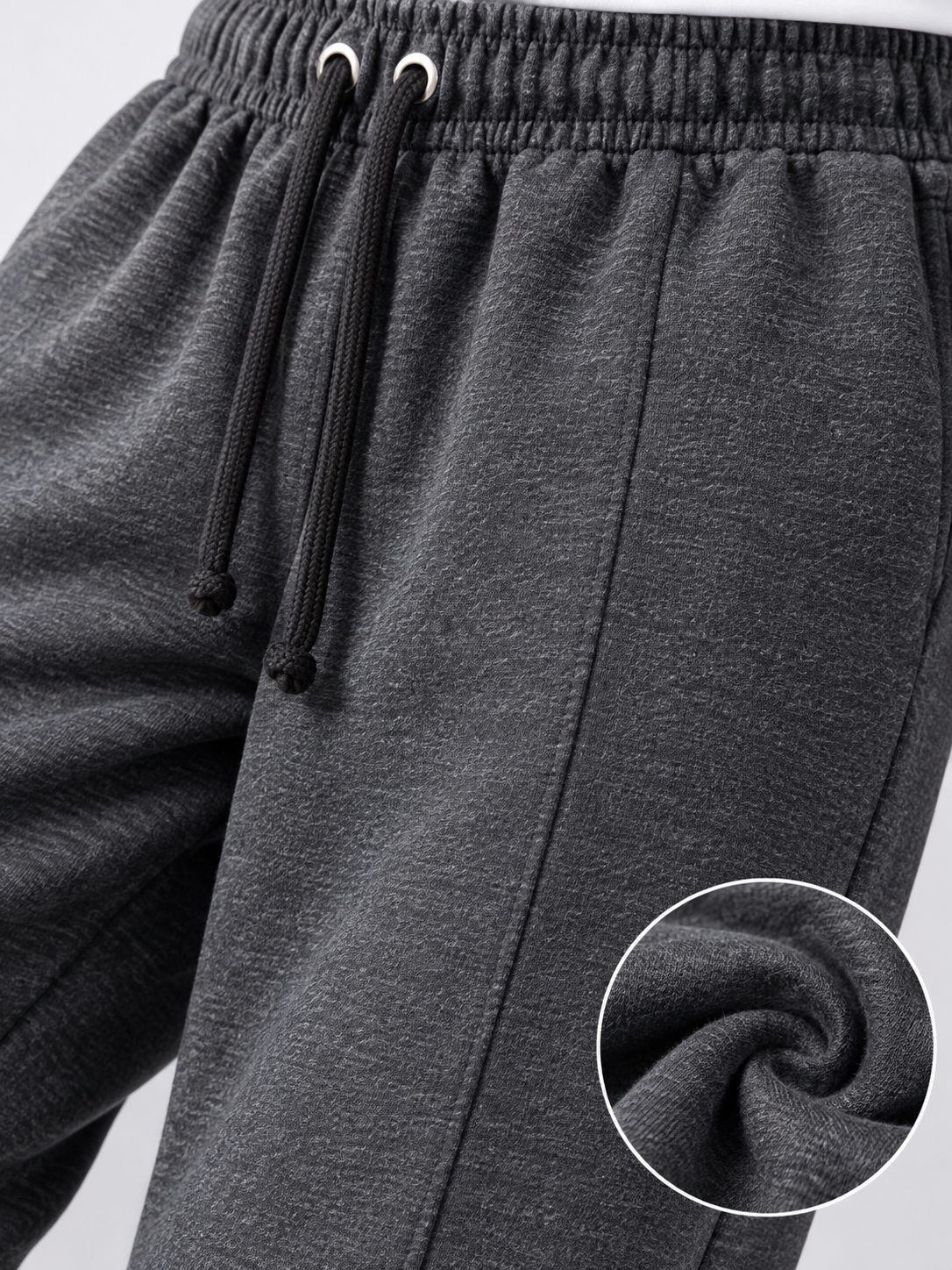 Men’s Premium Terry Straight Fit Trouser – Dark Charcoal Grey