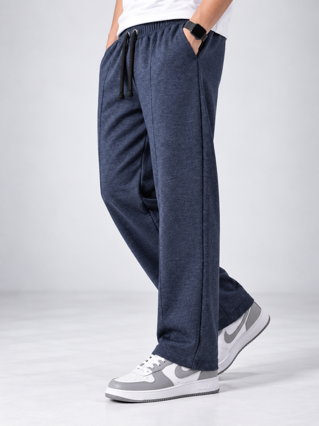 Men’s Premium Terry Straight Fit Trouser – Navy Blue