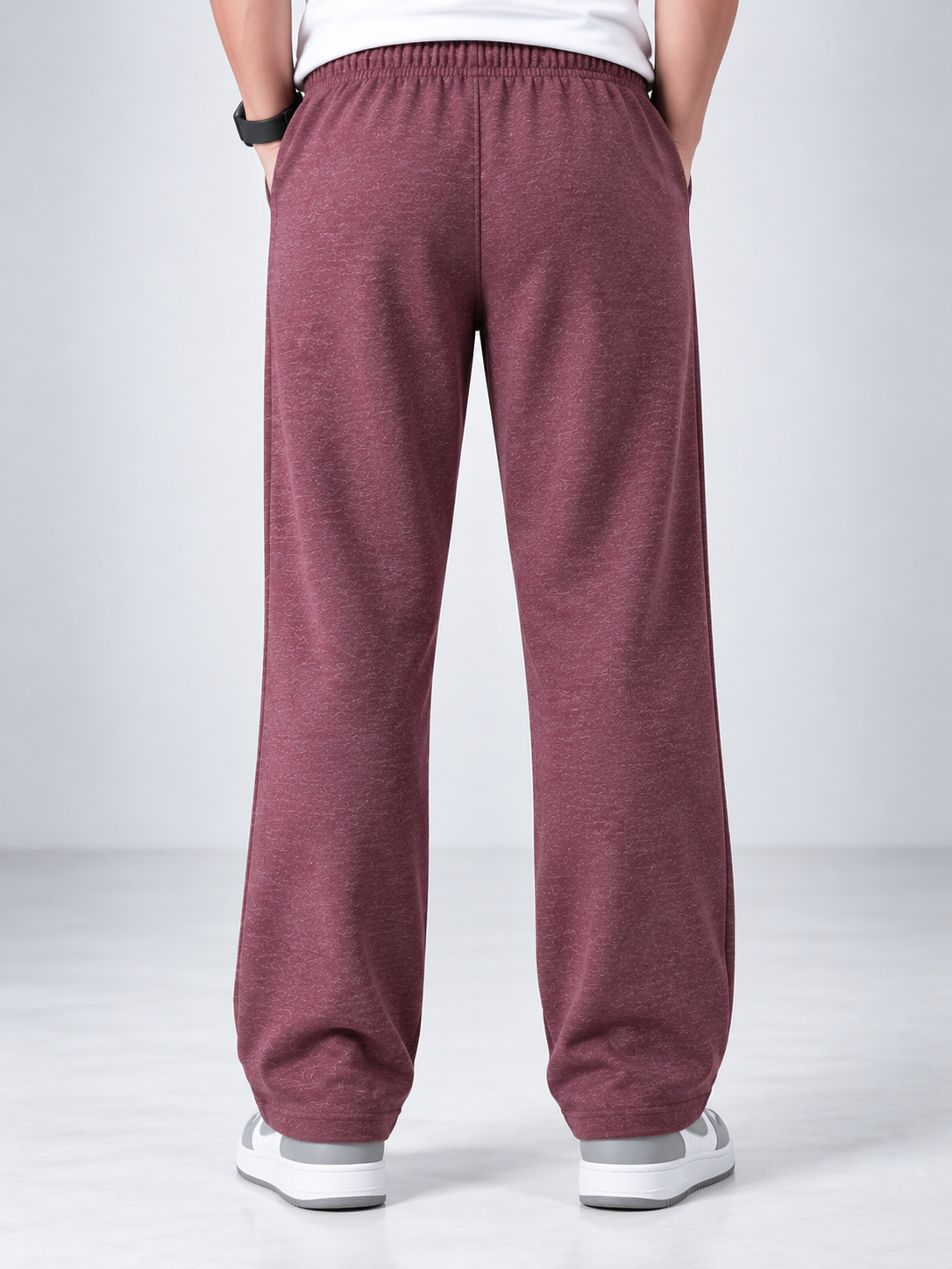 Men’s Premium Terry Straight Fit Trouser – Maroon