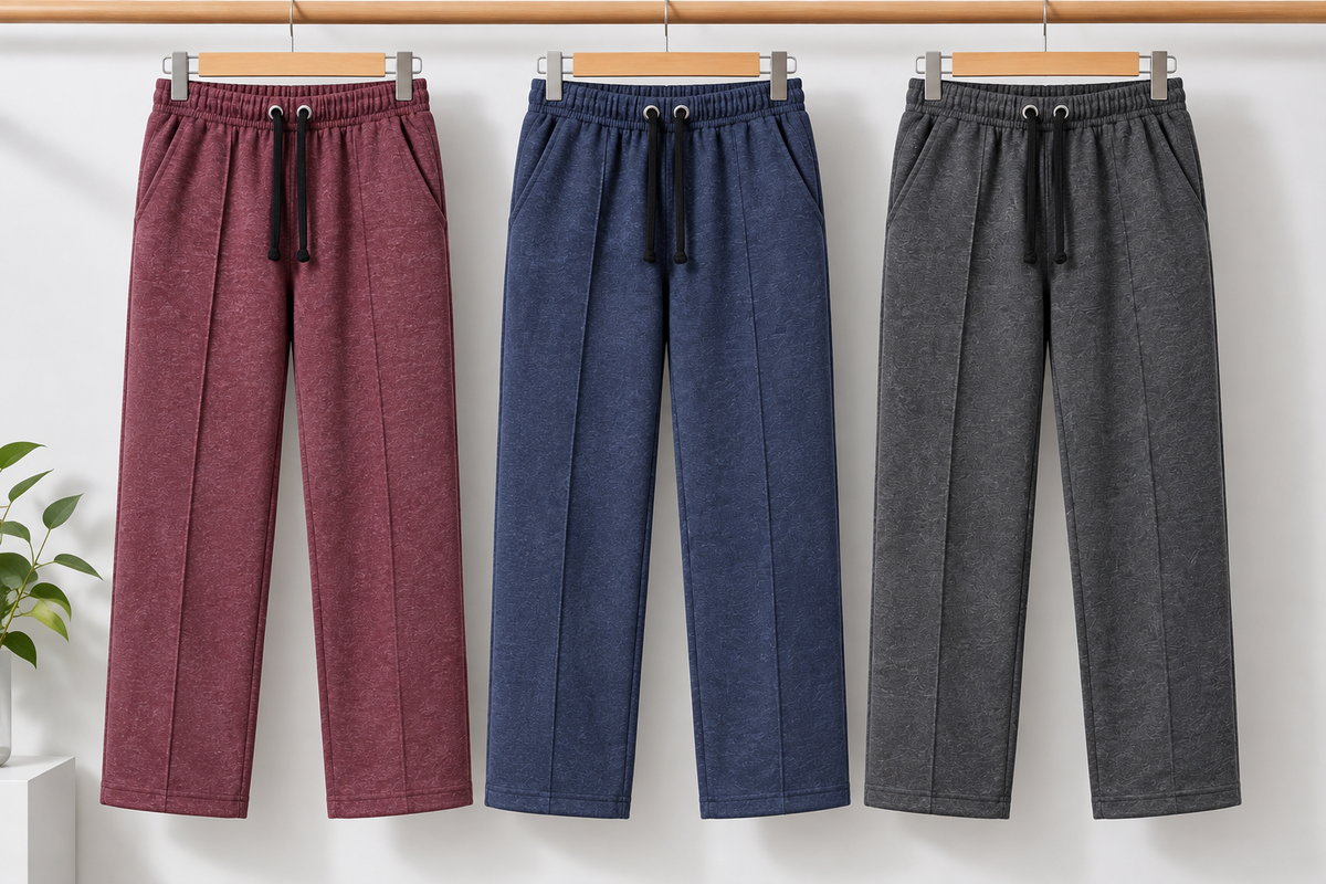 Men’s Straight Fit Terry Trousers – Pack of 3 | Comfortable Everyday Wear